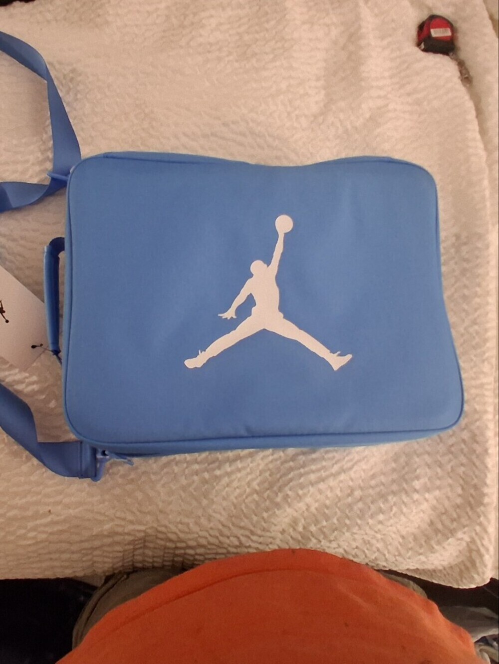 Jordan Light Blue Shoe Bag with White Jumpman